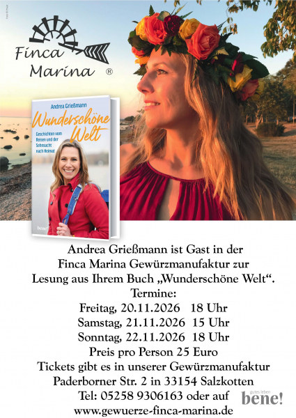 Lesung Andrea Grießmann 22.11.2026  18 Uhr