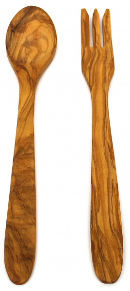 Olivenholz Salatbesteck 30cm